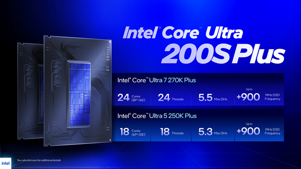Core Ultra 7 270K PlusとCore Ultra 5 250K Plus
