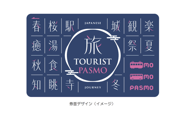 「TOURIST PASMO」の券面のイメージ