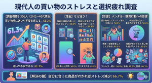「メンパの時代」知ってますか？買い物のストレス、情報過多が逆に疲れるようだ