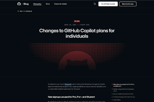 GitHub Copilot、新規サブスク受付一時停止　利用制限も厳しく