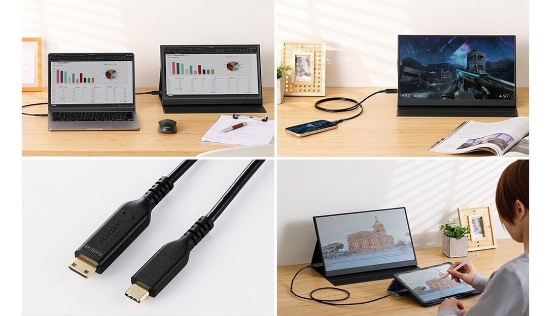 ASCII.jp：USB Type-CからMini HDMIへ｜エレコムが4K出力対応ケーブル