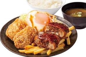 まるで大人のお子さまランチ！ 肉たくさん「豚メンチ」定食がそそる