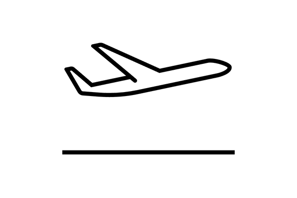 離陸する飛行機のアイコン
