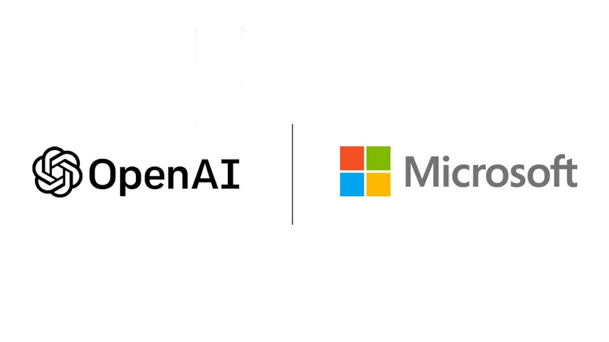 OpenAIとマイクロソフトのロゴ