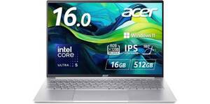 16インチなのに約1.16kg。Core Ultra 5×16GBのAcer「Swift Lite 16」が割引中