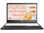 【整備済み品】富士通 LIFEBOOK A579 15.6型 第8世代CPU Core i5-8265U /Windows11 Pro/MS Office2019搭載/初期設定不要/Webカメラ/テンキー搭載/DVD-ROM/内蔵WIFI/Bluetooth/HDMI(ホワイト/テンキー搭載, メモリ8GB,SSD256GB)