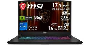 RTX 5060の17型ゲーミングノートが15％オフ、MSI「Katana 17 HX B14W」／Amazonスマイル Sale