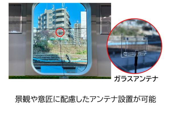 ガラスアンテナの設置イメージ