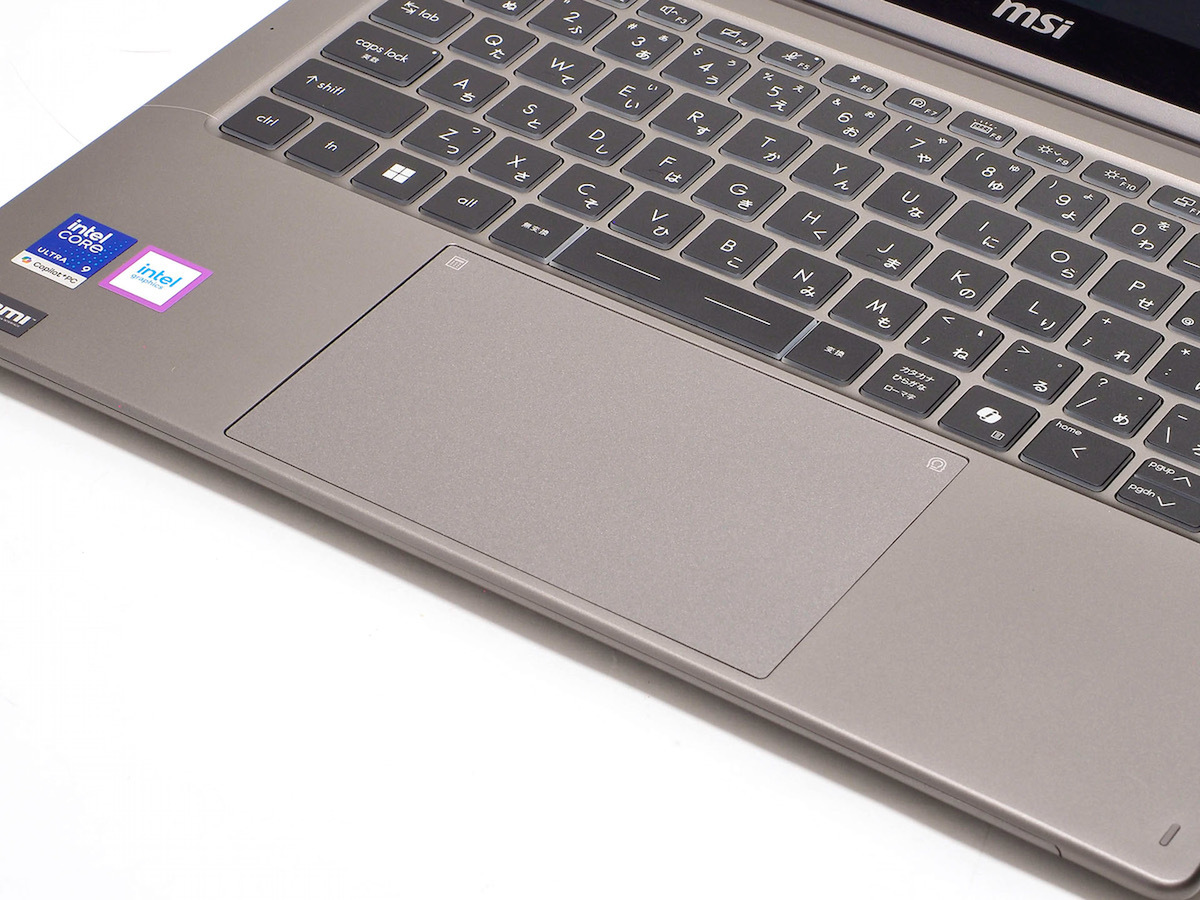 ジェスチャー操作に対応するPrestige 14 Flip AI+ D3MのAction Touchpad