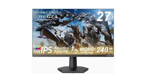 WQHD×240Hzで3万円台！ REGZAの27型ゲーミングディスプレーがタイムセール中