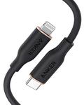 Anker PowerLine lll Flow USB-C & ライトニング ケーブル MFi認証 Anker絡まないケーブル USB PD対応 シリコン素材採用iPhone 14 / 14 Plus / 14 Pro / 14 Pro Max / 13 各種対応 (0.9m ミッドナイトブラック)