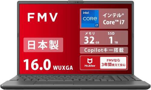 21万円台】Core i7&32GBメモリに1TBSSD搭載。FMV「Note A WA3-K3」が