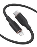 Anker PowerLine lll Flow USB-C & ライトニング ケーブル MFi認証 Anker絡まないケーブル USB PD対応 シリコン素材採用 iPhone 14 / 14 Plus / 14 Pro / 14 Pro Max / 13 各種対応 (1.8m ミッドナイトブラック)