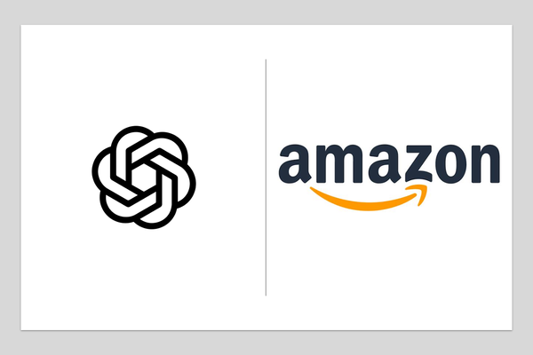 OpenAIとアマゾンのロゴ