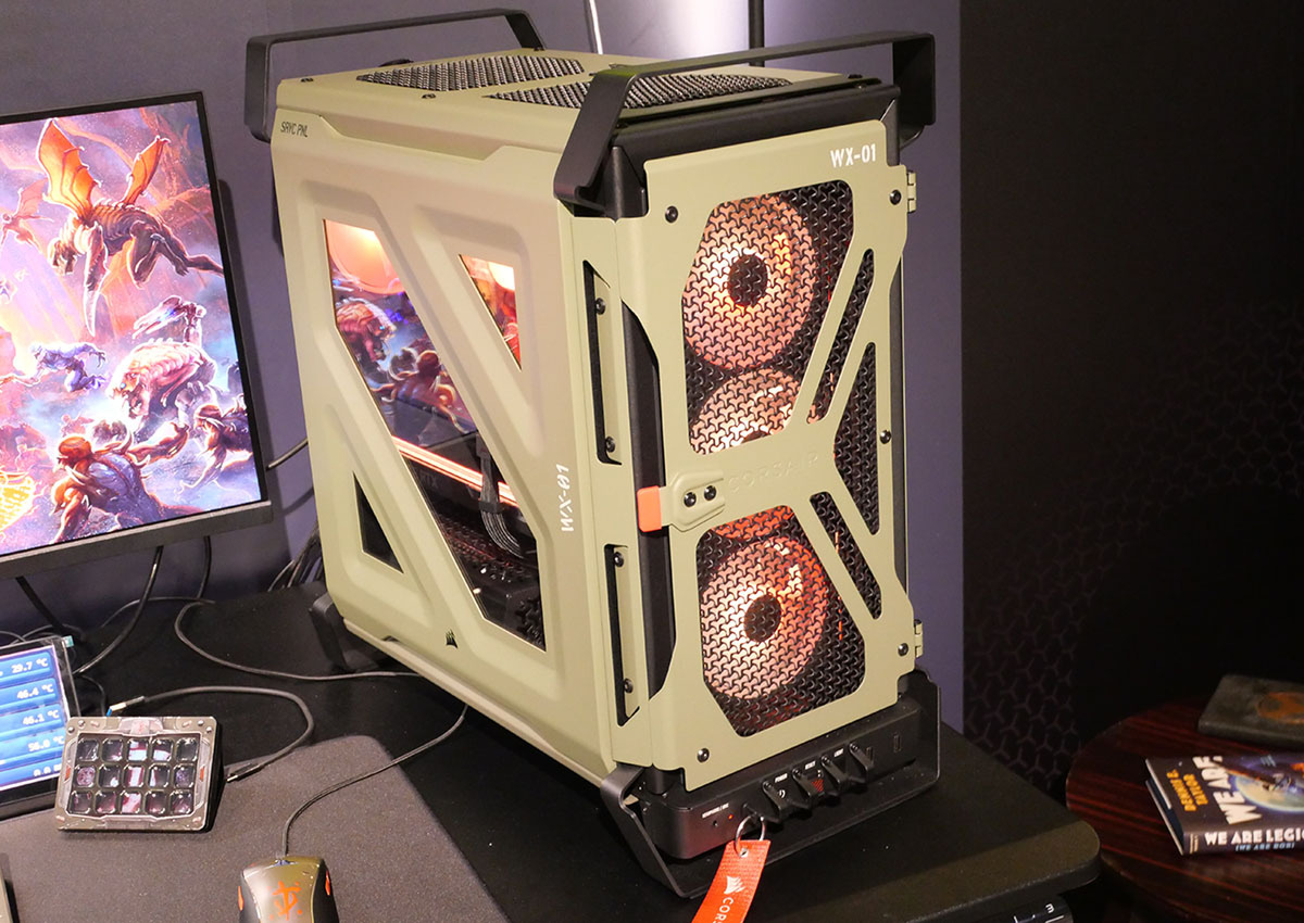 犬*！様 Corsair AX1500i 水冷デスクトップPC ASCII.jp：ミリタリーライクなCORSAIRのミドルタワーがマジカッコいい