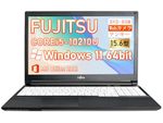 【整備済み品】富士通 LIFEBOOK A5510 15.6型 第10世代CPU Core i5-10210U /Windows11 Pro/MS Office2021搭載/初期設定不要/Webカメラ/テンキー搭載/DVD-ROM/WIFI内蔵/Bluetooth/HDMI/有線静音マウス付属 (ホワイト/テンキー搭載, メモリ16GB,SSD512GB)