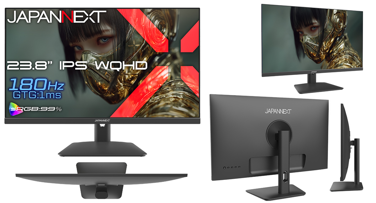 【新品未開封】JAPANNEXT 23.8インチ WQHD 180Hz ASCII.jp：JAPANNEXT、WQHD×180Hz対応の23.8型ゲーミングモニターを