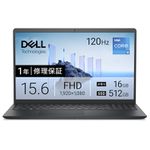 【Amazon.co.jp限定】Dell ノートパソコン Dell 15 DC15250 15.6インチ Intel Core i5-1334U メモリ16GB SSD512GB Windows 11 カーボンブラック 翌営業日対応オンサイト出張修理サービス1年(HDD返却不要サービス) ND65-GHBA
