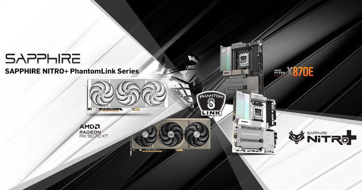SAPPHIRE、補助電源ケーブル不要の「PhantomLink」対応Radeon RX 9070 XTとX870Eマザーボードを発売