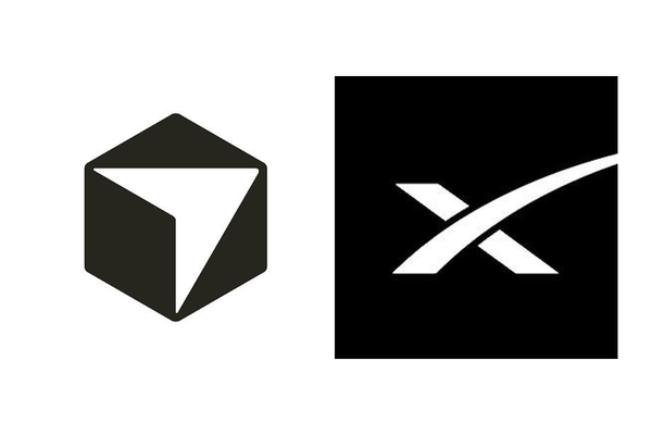 CursorとSpaceXのロゴ