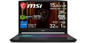 RTX 5070＋32GBメモリ搭載機が26万円台？ MSI「Katana 15 HX」が13％オフ