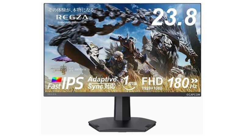 180Hzのぬるぬる感が味わえる！ REGZAの23.8型フルHDゲーミング