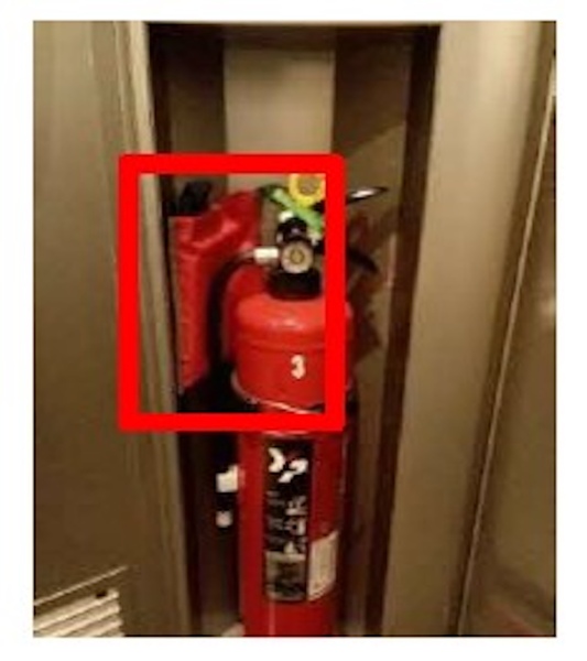 ファイヤーブランケットの設置イメージ