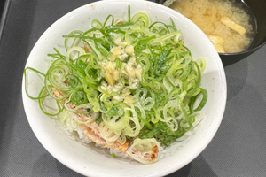薄い、だがそれがいい！松屋「豚ネギ塩丼」100円値下げして登場