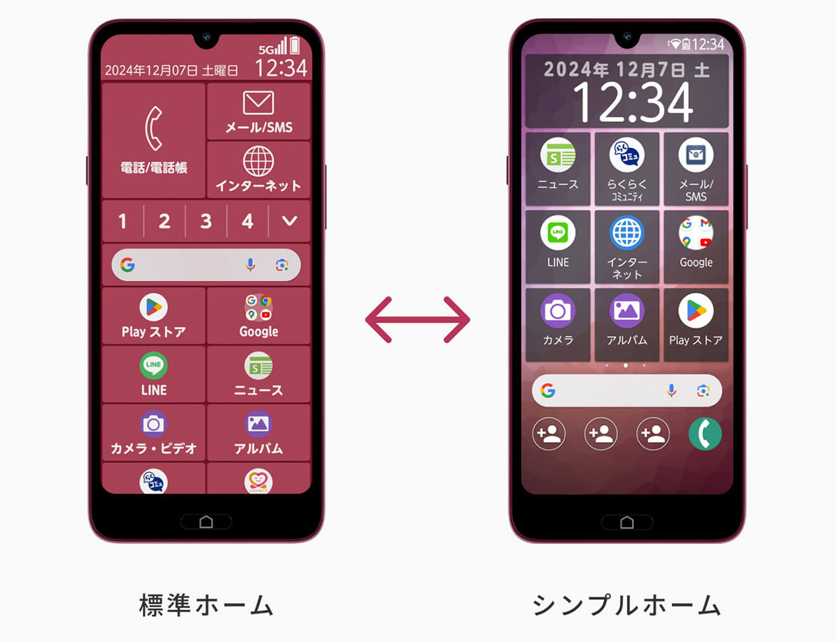 シニア向けスマホ