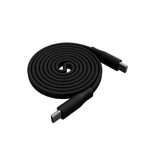 CIO フラットスパイラルケーブル CtoC 1m (Type-C/USB-C) PD 急速充電 平型 磁石 マグネット吸着 まとまる 充電ケーブル PD 240W データ転送 480Mbps (ブラック, 1m)