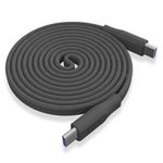 CIO フラットスパイラルケーブル CtoC (Type-C/USB-C) PD 急速充電 平型 磁石 マグネット吸着 まとまる 充電ケーブル PD 240W データ転送 480Mbps 形状記憶 iPhone 17 / 16 / 15 Macbook Pro/Air/iPad用/ノートパソコン Galaxy Google Pixel Android (ライトブラック, 1.5m)