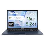 【Amazon.co.jp限定】ASUS ノートパソコン Vivobook 15 M1502NAQ 15.6インチ AMD Ryzen 7 170 メモリ16GB SSD 512GB Microsoft 365 Personal (24か月版) 搭載 Windows 11 重量1.7kg Wi-Fi 6E クワイエットブルー M1502NAQ-R7165BUWS