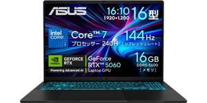 RTX 5060を持ち歩くならこれ。約1.95kgのASUSノートPC「Gaming V16」が209,800円