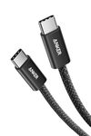 Anker Zolo USB-C & USB-C ケーブル (240W, 高耐久ナイロン) 1.8m ブラック iPhone 17 / 16 / 15 Galaxy iPad Pro MacBook Pro/Air 各種対応