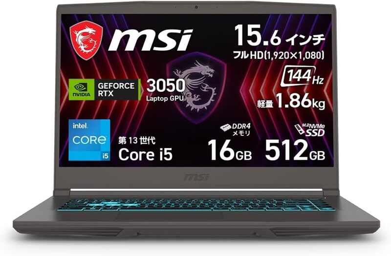 早い者勝ち　ゲーミングノートPC / core i3-4100MGTX760M ゲーミングノートが11万円台！ RTX 3050・144Hz液晶搭載のMSI製15.6型