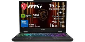 半透明デザインにCore 7・RTX 5060搭載のゲーミングノートPC。「Cyborg 15」がタイムセール