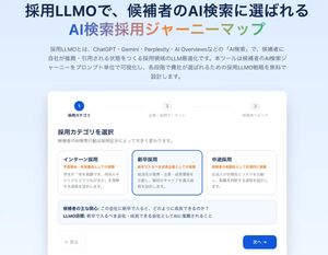 採用LLMO戦略を自動設計する「AI検索採用ジャーニーマップ」