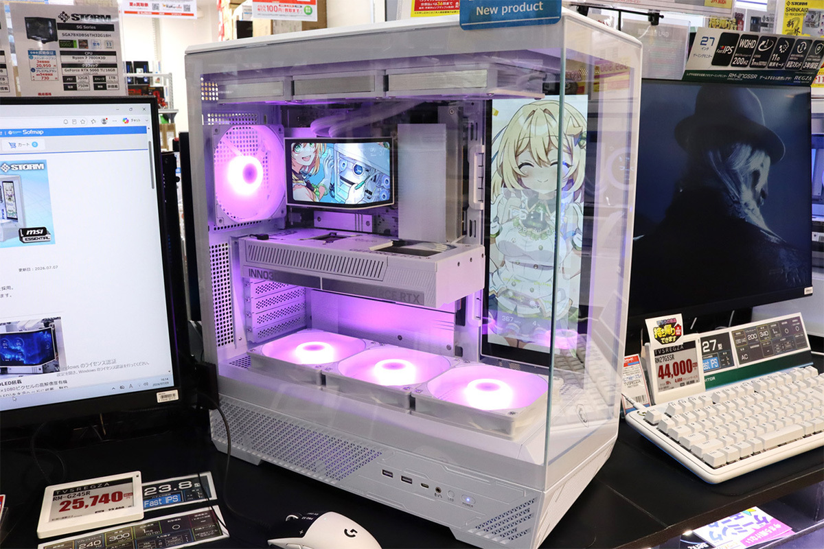 ゲーミングPC ASCII.jp：背面コネクタ—採用に大型ディスプレー搭載はたまらん！STORM