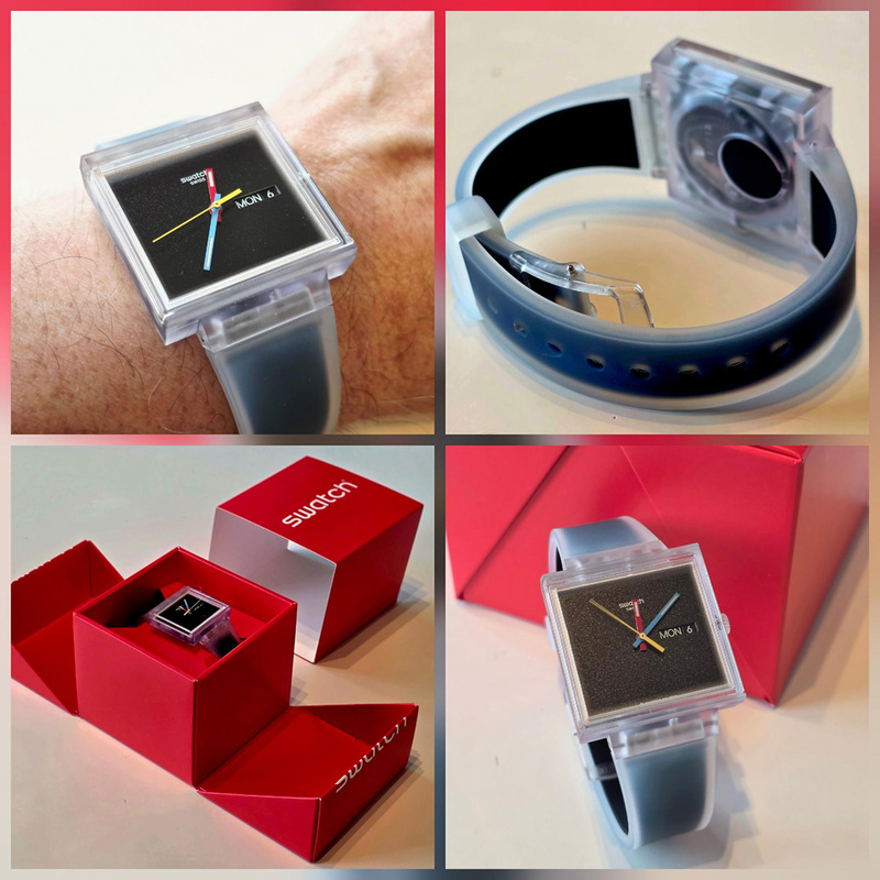 腕時計(アナログ) swatch もし初代Swatchが四角だったら？」そんなifを楽しめるアナログ腕時計を