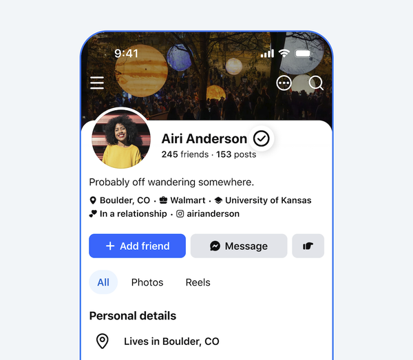 「Facebook Verified」のイメージ