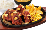 からあげ×ポテトのワイルド定食! ごはん、みそ汁付き