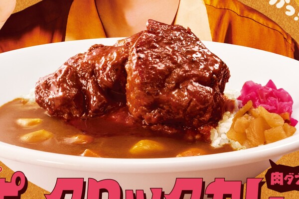 超ボリュームカレーきた！ すき家「ポークロックカレー」は肉トリプル＆メガも