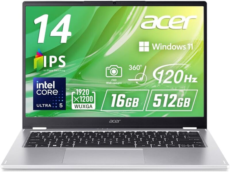 12万円台の360°ヒンジ搭載ノートPC。Core Ultra 5・メモリ16GB搭載