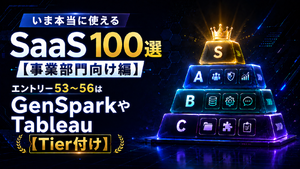 いま本当に使えるSaaS 100選【事業部門向け編】　エントリー53～56はGenSparkやTableau【Tier付け】