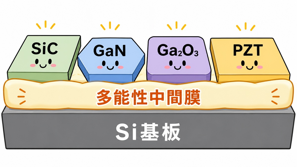 次世代半導体の「万能下地」。どの材料が伸びても使える多能性中間膜