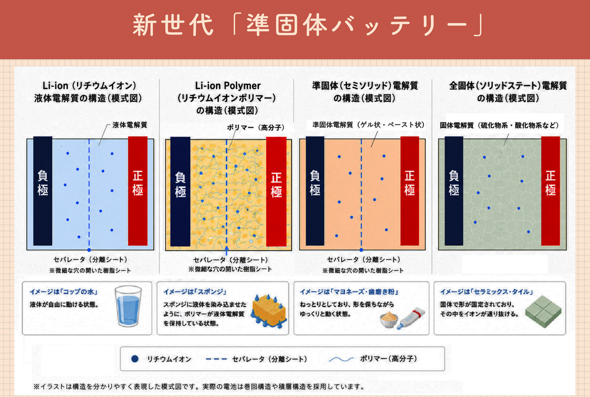 MOTTERU新世代の「準固体モバイルバッテリー」発表