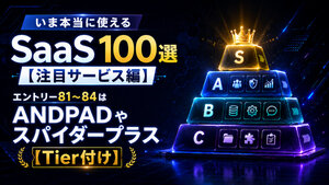 いま本当に使えるSaaS 100選【注目編】　エントリー81～84はANDPADやスパイダープラス【Tier付け】