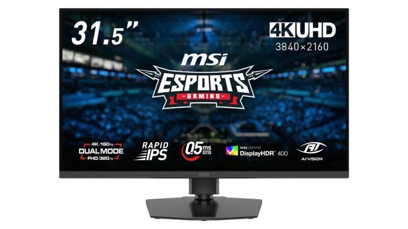 31.5型大画面を4K 160HzとフルHD 320Hzに切り替えられる高性能液晶
