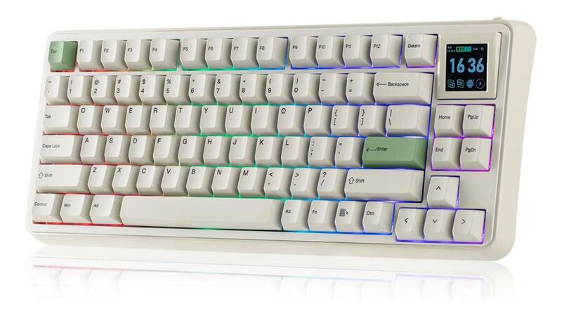 レトロデザインながら画面搭載のワイヤレスゲーミングキーボードを発見