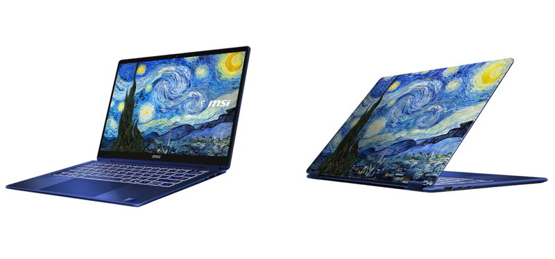 Van Gogh's "The Starry Night" on a Laptop! MSI Launches Limited "Prestige 14 Flip AI+"